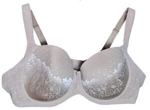Soma Women 44D Beige Lace "Stunning Support Full Coverage" Underwire Bra